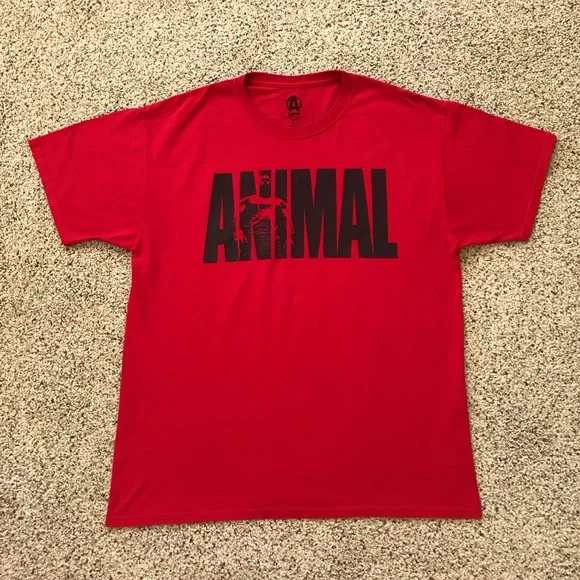 Animal Pak “M-Stak” Iconic Red T-Shirt. Great condition! Size large. - Picture 1 of 8